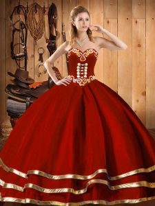 Luxurious Sleeveless Lace Up Floor Length Embroidery and Bowknot Vestidos de Quinceanera