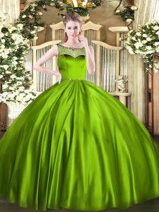 Trendy Sleeveless Satin Zipper Quinceanera Dresses for Sweet 16 and Quinceanera