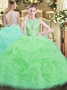 Adorable Floor Length Ball Gowns Sleeveless Sweet 16 Dress Backless