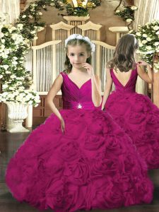 Sleeveless Beading Backless Pageant Gowns For Girls