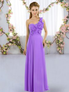 Edgy Sleeveless Hand Made Flower Lace Up Quinceanera Court of Honor Dress