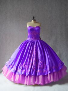 Multi-color Lace Up 15 Quinceanera Dress Embroidery Sleeveless Floor Length