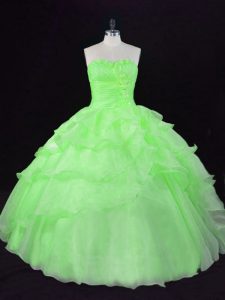 Artistic Sweet 16 Quinceanera Dress Sweet 16 and Quinceanera with Beading and Ruffles Sweetheart Sleeveless Lace Up