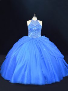 High Quality Sleeveless Lace Up Floor Length Beading Vestidos de Quinceanera