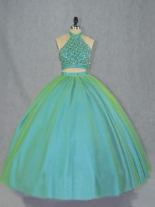 Sleeveless Lace Up Beading Sweet 16 Quinceanera Dress