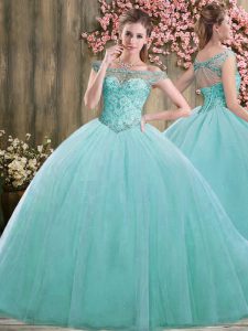 Best Selling Sleeveless Lace Up Floor Length Beading Quinceanera Dress