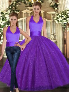 High Class Sleeveless Ruching Lace Up Quinceanera Gown