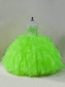 Sexy Floor Length Quinceanera Gown Sweetheart Sleeveless Lace Up