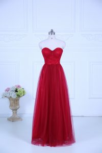 Charming Sleeveless Ruching Zipper Court Dresses for Sweet 16