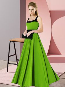 Floor Length Dama Dress for Quinceanera Square Sleeveless Zipper