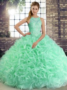 Shining Sleeveless Beading Lace Up 15th Birthday Dress