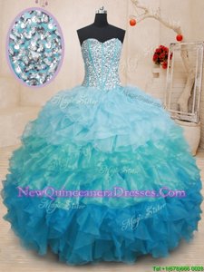 Decent Ball Gowns Sleeveless Multi-color 15th Birthday Dress Lace Up