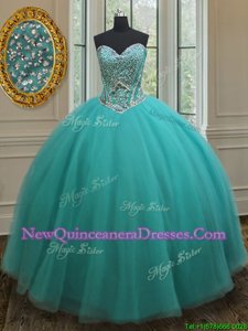 Wonderful Sleeveless Lace Up Floor Length Beading Quince Ball Gowns