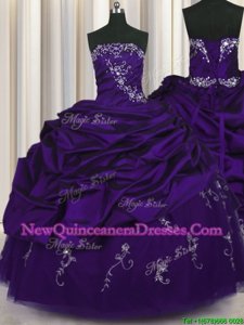 Sleeveless Beading and Embroidery and Pick Ups Lace Up Quince Ball Gowns