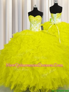 Affordable Sleeveless Appliques and Ruffles Lace Up Sweet 16 Quinceanera Dress