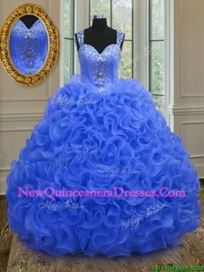 Superior Straps Straps Floor Length Ball Gowns Sleeveless Royal Blue Vestidos de Quinceanera Zipper