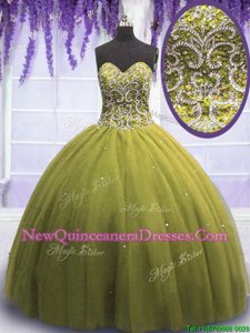 Pretty Sleeveless Lace Up Floor Length Beading and Appliques 15 Quinceanera Dress