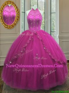 Cheap Sleeveless Beading and Appliques Lace Up Sweet 16 Dress