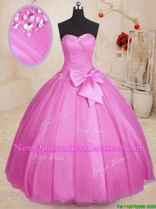 Custom Made Lilac Sleeveless Tulle Lace Up 15 Quinceanera Dress for Military Ball and Sweet 16 and Quinceanera