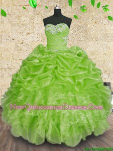 Wonderful Sleeveless Beading and Appliques and Ruffles and Ruching Lace Up Sweet 16 Dresses