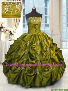 Adorable Sleeveless Beading and Appliques and Embroidery and Pick Ups Lace Up Sweet 16 Quinceanera Dress