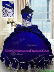 Sleeveless Brush Train Lace Up Beading and Appliques and Pick Ups Vestidos de Quinceanera