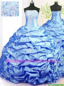 Captivating Spring and Summer and Fall and Winter Taffeta Sleeveless With Train Quinceanera Gowns Sweep Train andBeading and Pick Ups