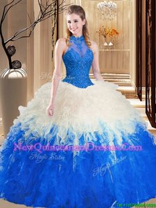 Shining Floor Length Ball Gowns Sleeveless Multi-color Quinceanera Dresses Backless