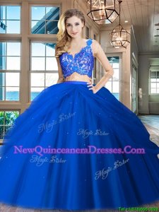 Fantastic Sleeveless Zipper Floor Length Lace and Ruffled Layers Sweet 16 Quinceanera Dress