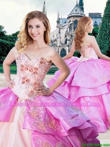 Best Selling Lilac Sweetheart Neckline Beading and Embroidery and Ruffles Quinceanera Gown Sleeveless Lace Up