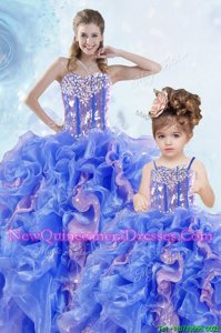 Superior Sequins Floor Length Ball Gowns Sleeveless Multi-color Vestidos de Quinceanera Lace Up