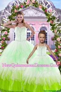 Hot Sale Floor Length Ball Gowns Sleeveless Multi-color Sweet 16 Quinceanera Dress Lace Up